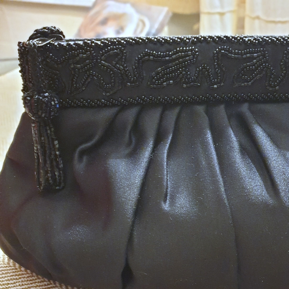 Carla Marchi Black Evening Bag w/Beads - Picture 6 of 16